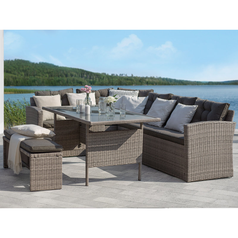 Vici Rectangular Metal Outdoor Dining Table , 80cm cm W 145cm cm D
