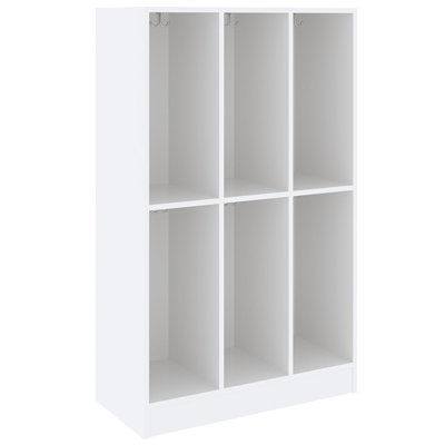 Armoire de salle de classe triple à six compartiments