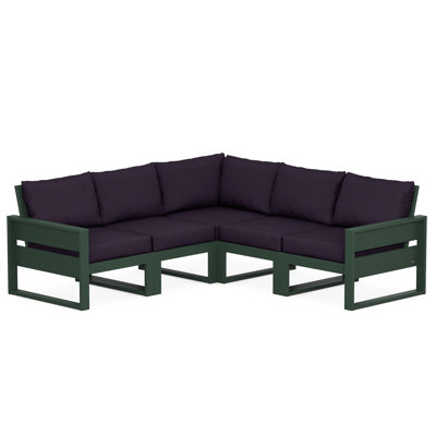 TREX Outdoors Eastport 4 - Person Outdoor Seating Group with Cushions