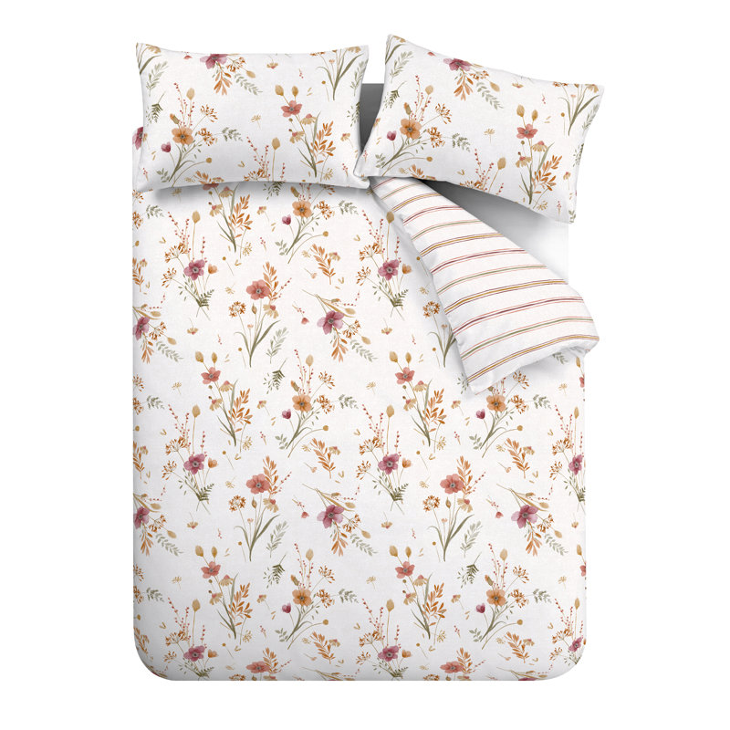 Brushed Cotton Check Duvet Cover Set, Double Duvet Cover + 2 Standard Pillowcases