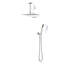 10 Inch Square Rain Shower Head With Handheld Showerhead (Without Control Valve)