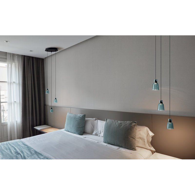 Drip Drop 3 - Light LED Pendant, Green Glass