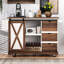 - Îlot de cuisine de style 55,5 po, abattant, étagère à épices, tiroirs de rangement et tablettes d'organisation de salle à manger,-2122898318