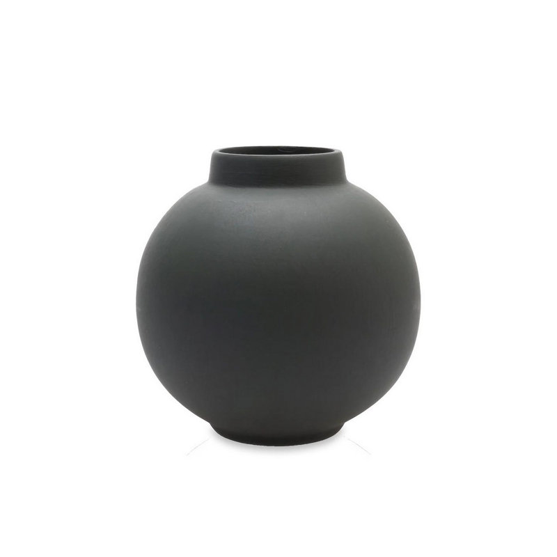 Courtne Ceramic Table Vase, Black, 19cm H x 19cm W x 28cm D