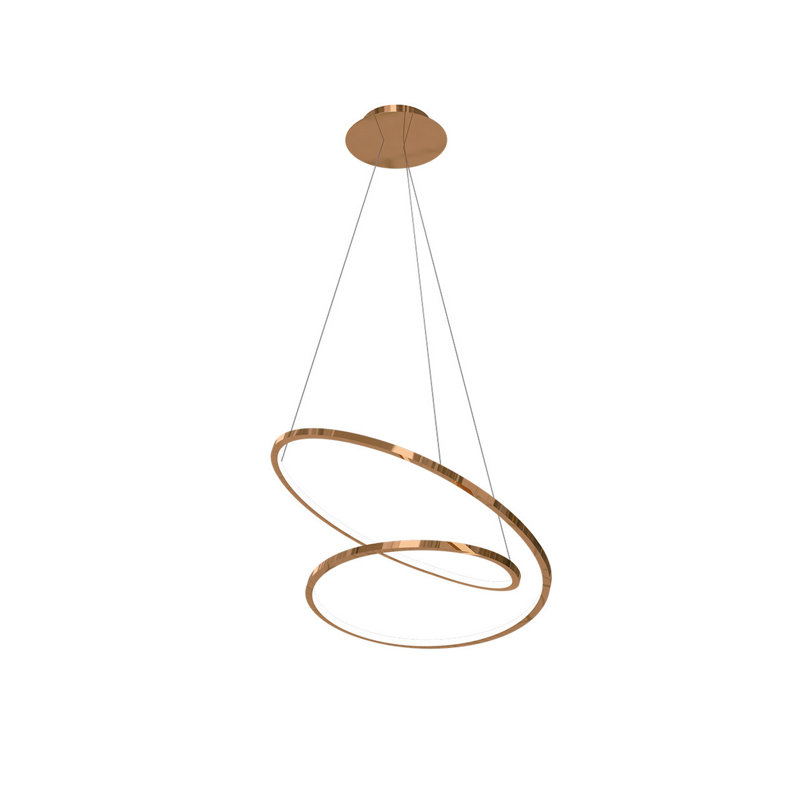 Mat Small Pendant, Rose Copper