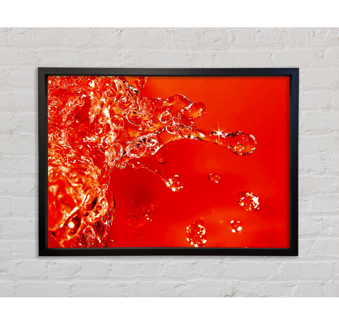 Orange Water Splash - Einzelner Bilderrahmen Kunstdrucke auf Leinwand