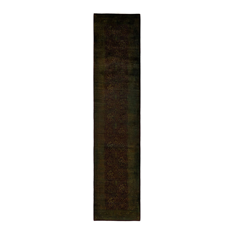 Tapis noué à la main unique en son genre Holsworth - brun
