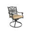 Ensemble repas rectangulaire pour l'extérieur avec chaise pivotante-110923793