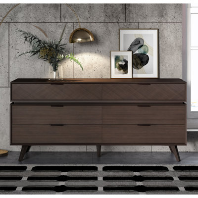 Alasdair 6 Drawer 65" W Double Dresser by Mercury Row