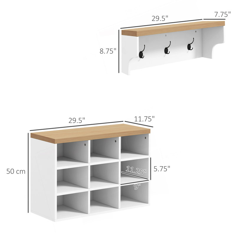 Versatile Coat Rack And Shoe Bench Set For Organized Entryways And Mudrooms