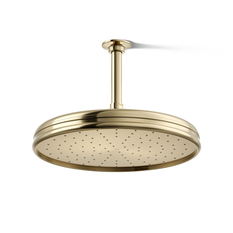 Pomme de douche fixe Rain, Or éclatant de style français