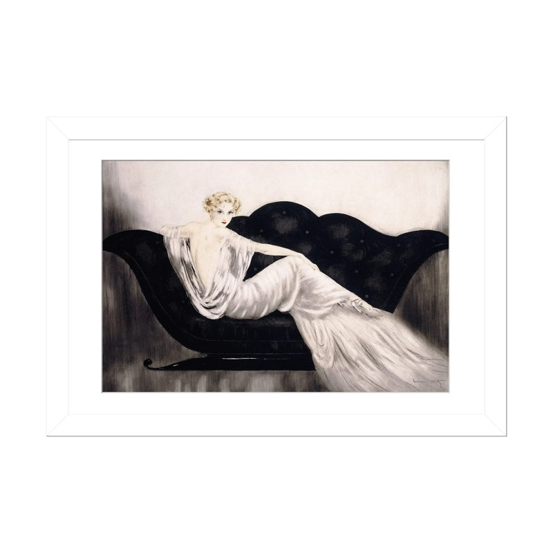 The Sofa, C.1937, White Open Corner Framed Paper, White, 24" H x 32" W x 1" D