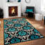 Tapis bleu à motif floral Haldis-766431060