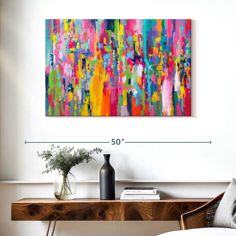 Avery Abstract Vibrant Mix IV, H 26 po x l 39 po