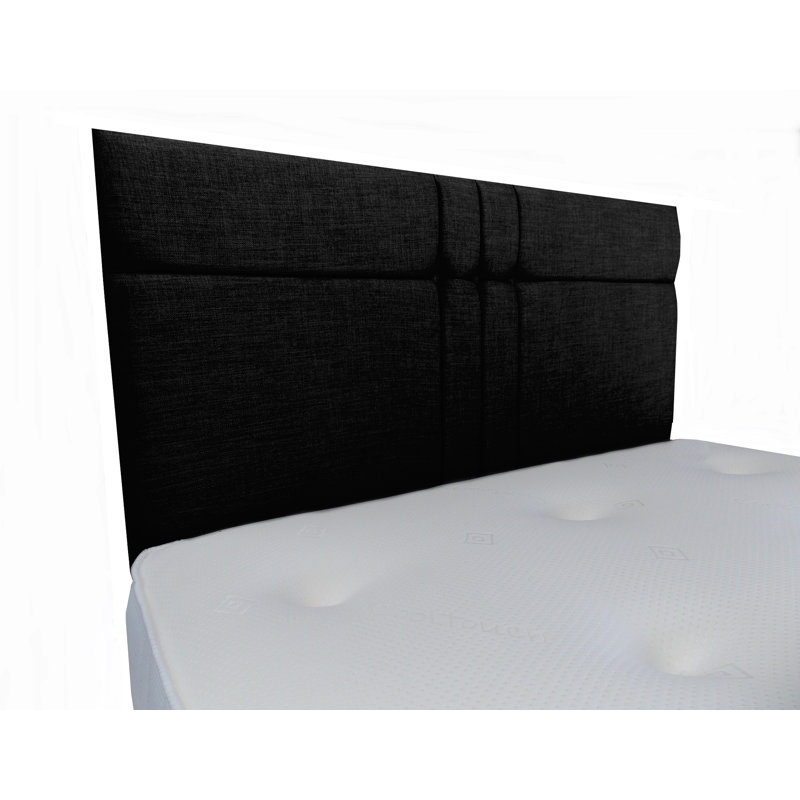 Upholstered Headboard, Naples Velvet, Black, Small Single (2'6)