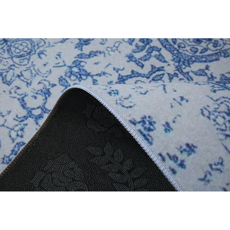 Modern Broken Design Machine Washable Area Rug with Built-in Padding and Non-Slip Backing, Rectangle 4' x 6'