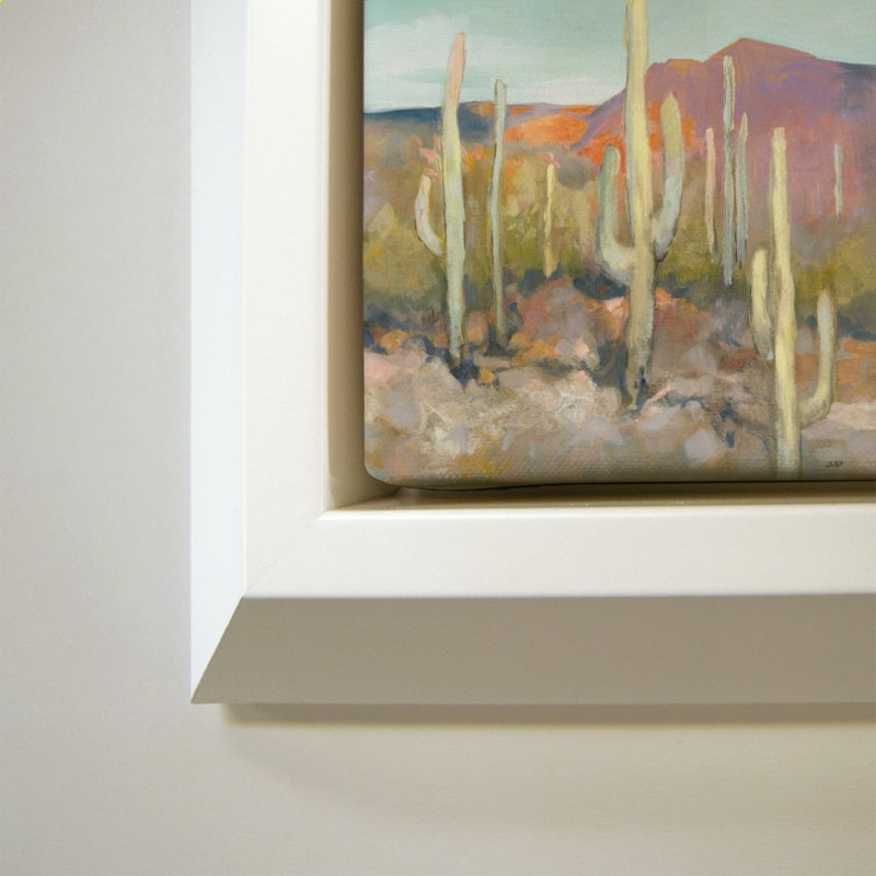 High Desert I par Julia Purinton - Impression sur toile, 44" H x 64" W, Beveled Floating Frame, White