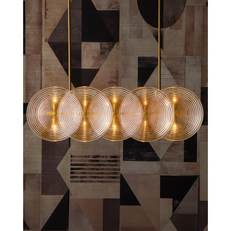 Whirlwind 10 - Light Chandelier, Pale Yellow