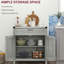 Buffet pour le salon - Gris, rangement fonctionnel pour une pièce, capacité de poids de 66 lb