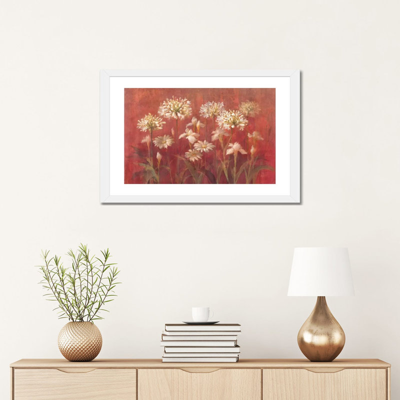 Coastal Hydrangea par Danhui Nai - reproduction d'art, Blanc, H 16 po x l 24 po x P 1 po, Papier encadré blanc