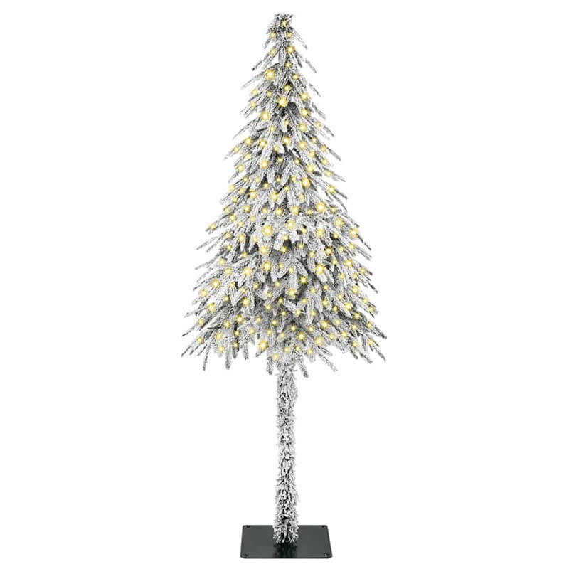 vidaXL Christmas Tree with 300 LEDs White PE and Steel, 6.89 ft