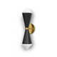 2 Light Steel Dimmable Armed Sconce