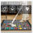 Pixel Game Element Rug For Teen Boys Non-Slip Gaming Carpet For Bedroom Living Room Playroom Grey 79" X 59"-47270843
