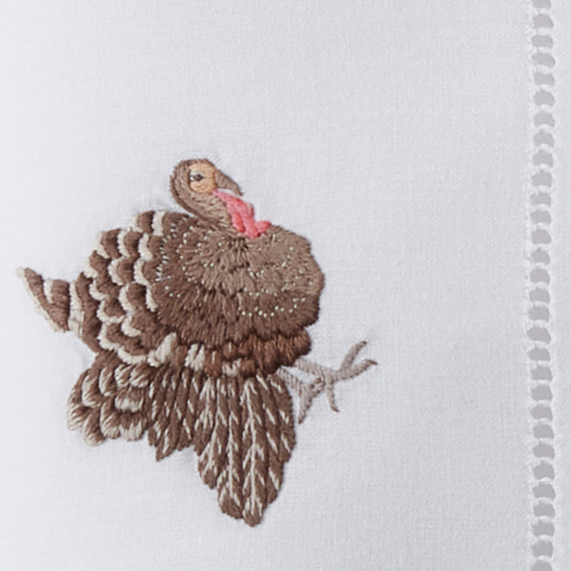 Serviette en coton 20 po brodée turquie hemstitch Southworth