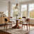 Aurora 39"/43" Modern Round Dining Table With Hand-Crafted Solid Wood Pedestal Base -  Circular Kitchen Table For Small Spaces & Breakfast Nooks-1902396411-1902396410-1902396415