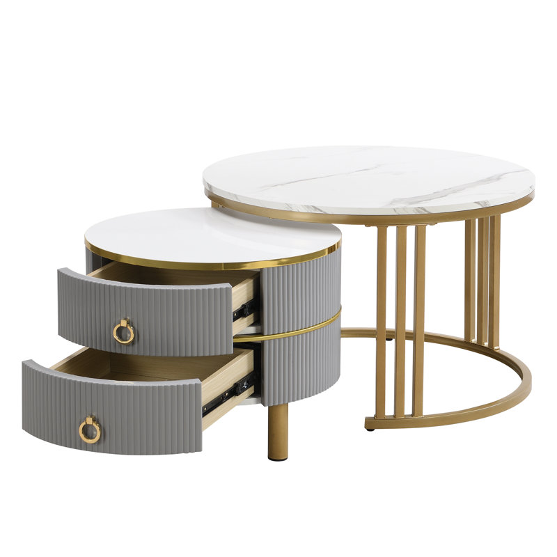 2 - Piece Living Room Table Set, Grey