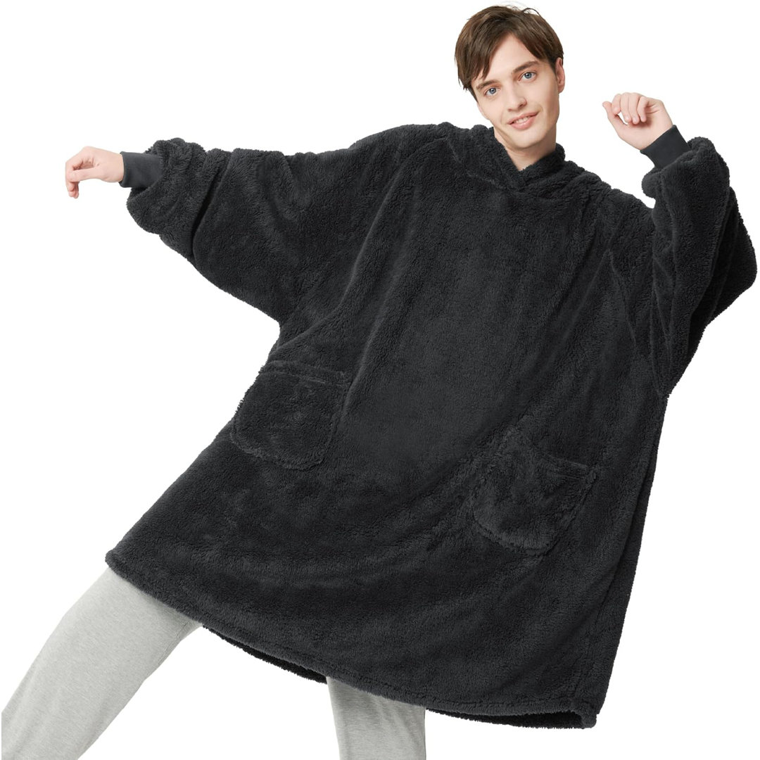 Bedsure Wearable Cozy Sherpa Blanket Hoodie Bedsure 