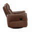 Fauteuil inclinable et oscillant pivotant riche en brun riche en cuir massif pour le salon