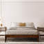 Lit plateforme en bois massif Mervyn sans tête de lit, base de lit moderne de style Mid-Century, lit en bois de taille très grand compatible avec tous les matelas, aucun sommier requis, assemblage facile, chocolat-1972287424-1972287431