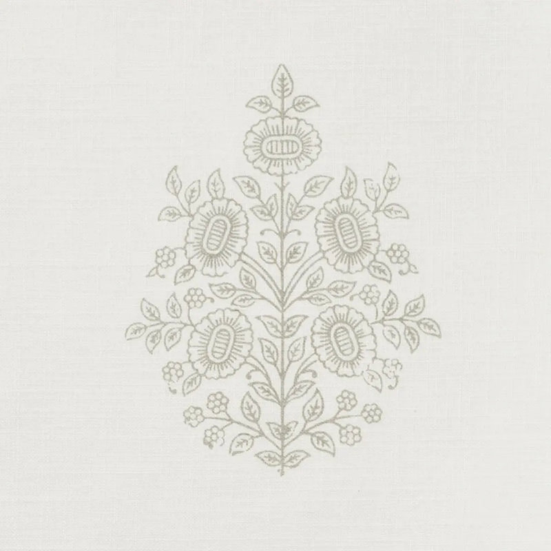 Asara Flower Sheer Fabric, Gray