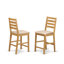 L'ensemble de 3 tables de salle à manger à hauteur de comptoir de cuisine comprend une table de pub ronde avec piédestal et 2 chaises rembourrées en tissu de lin, 36 x 36 pouces, chêne-110003817-129846034