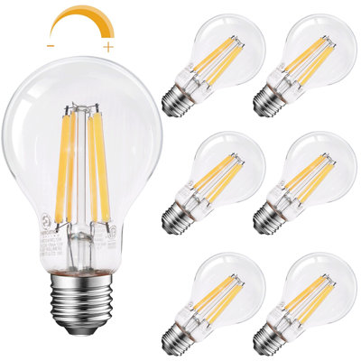 A19 LED Edison Light Bulb 12W Equivalent 100W Dimmable 1600lm 2700K Soft White