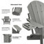  Chaise Adirondack pliante Cheryce en PEHD avec porte-gobelet-112013690