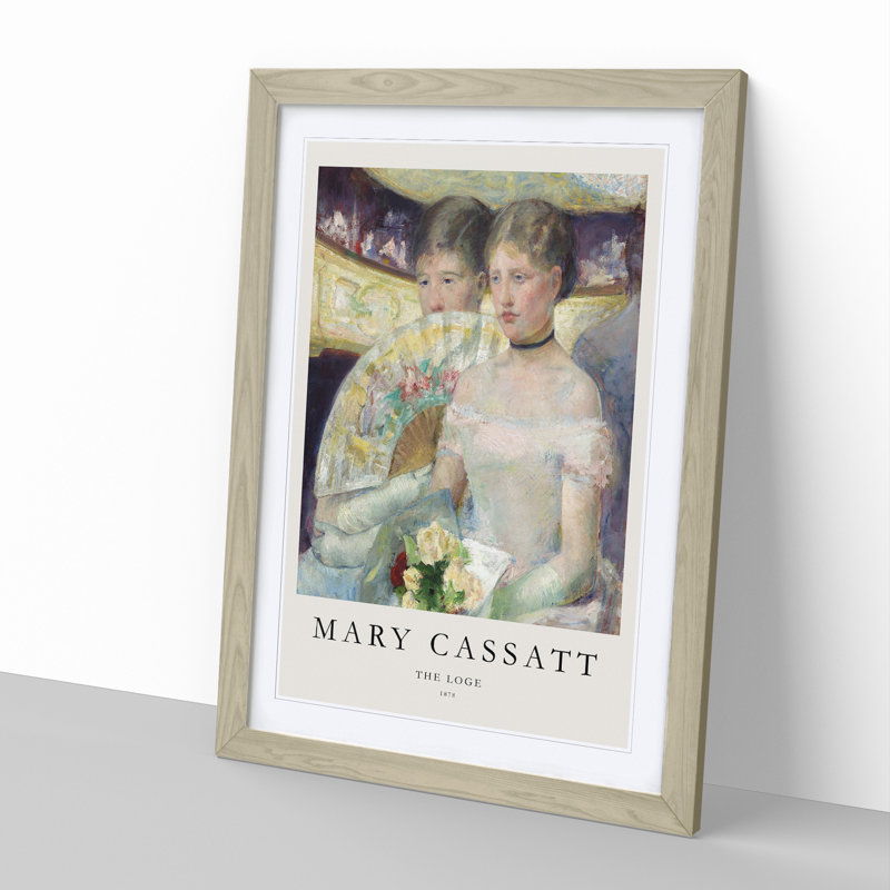 The Loge by Mary Cassatt - Picture Frame Painting, 48cm H x 36cm W x 2cm D, Oak Framed