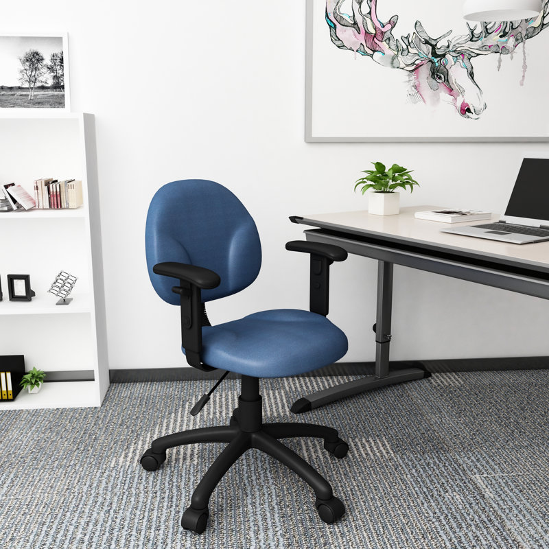 Ergonomic Diamond Task Chair with Adjustable Arms - Black