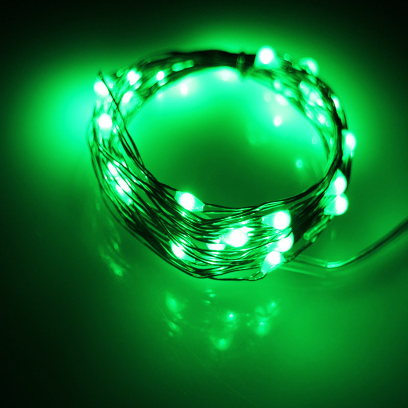 Lampe de chaîne 20 lumières del, Vert