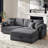 Brandee 104"W 2 - Piece Reversible Corduroy Sectional Sofa Chaise with Storage-96600088