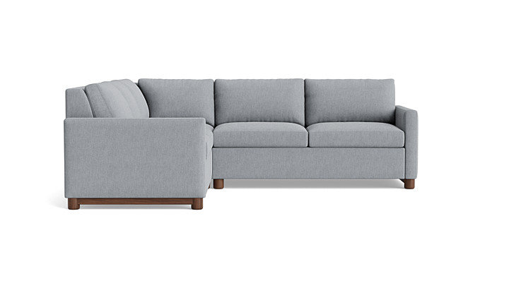 Reve Sleeper Sectional (112" x 95"), Corner On Left, Performance Weave - Zinc