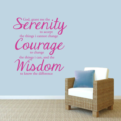 Décalcomanie murale, "Serenity Prayer"