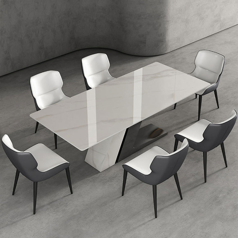 Rectangular Sintered Stone tabletop Dining Table, 29.53"H x 62.99"L x 35.43"W