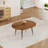Walnut Oval Extendable Dining Table for 6-10 People