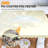 12x10FT Manual Retractable Awning, Full Opening Hand Crank Patio Canopy, Beige-125374559