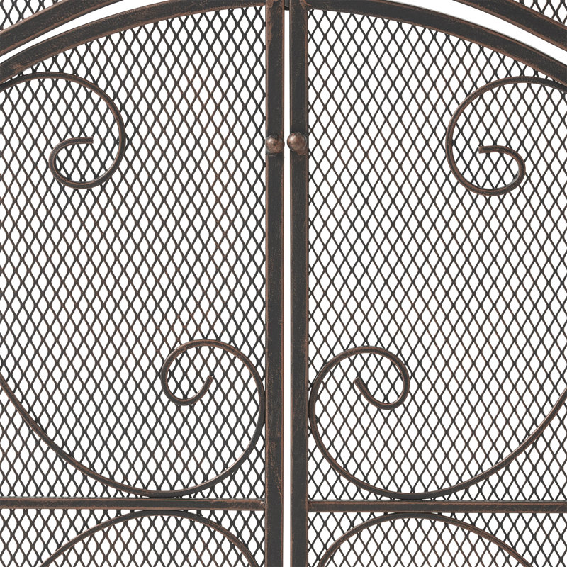 Pare-étincelles en fer Salvatore, Noir / Cuivre