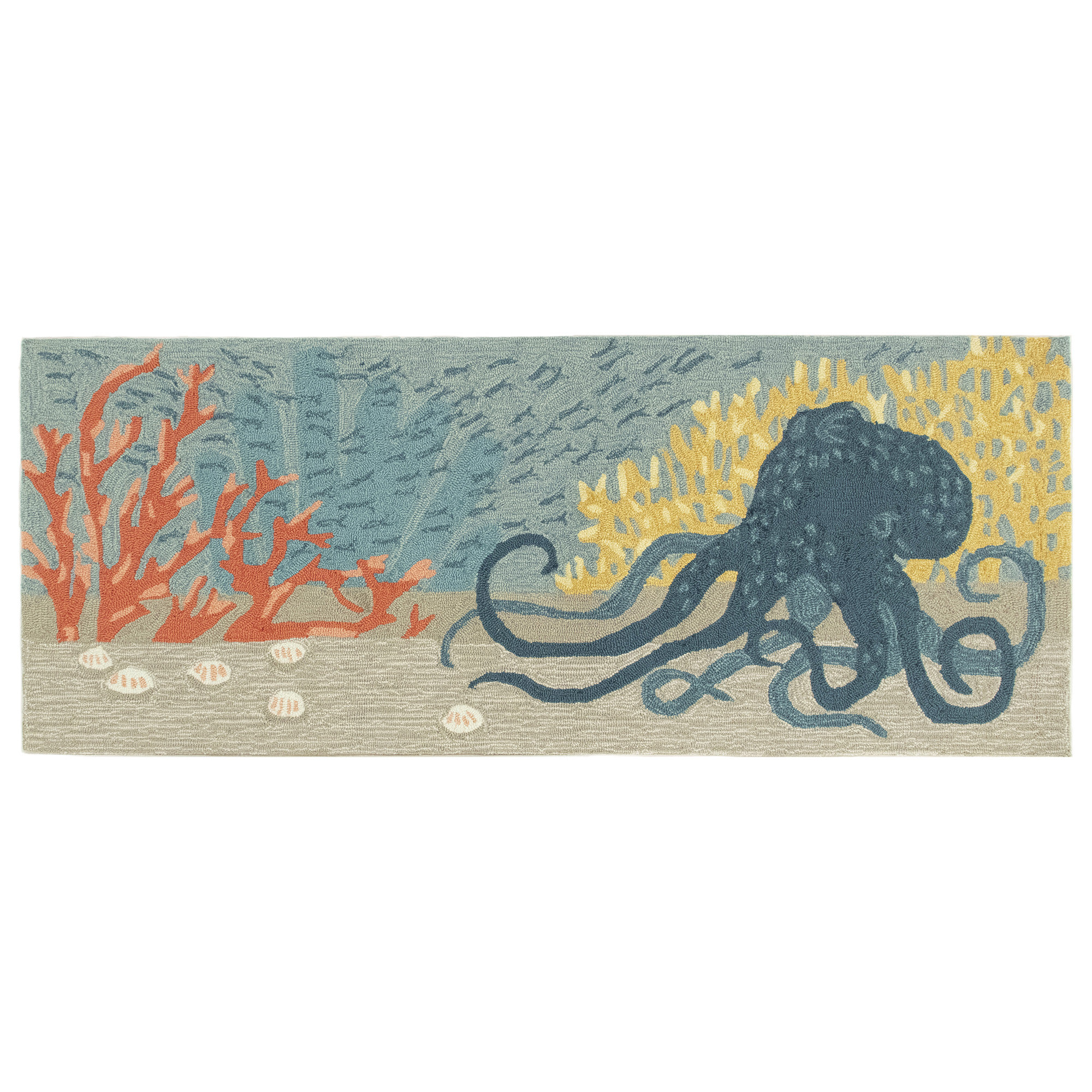 DBK Transitional Rugs Frontporch Octopus Indoor/Outdoor Rug Ocean | Wayfair