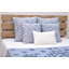Solid Blue Chambray Cotton Cushion Cover