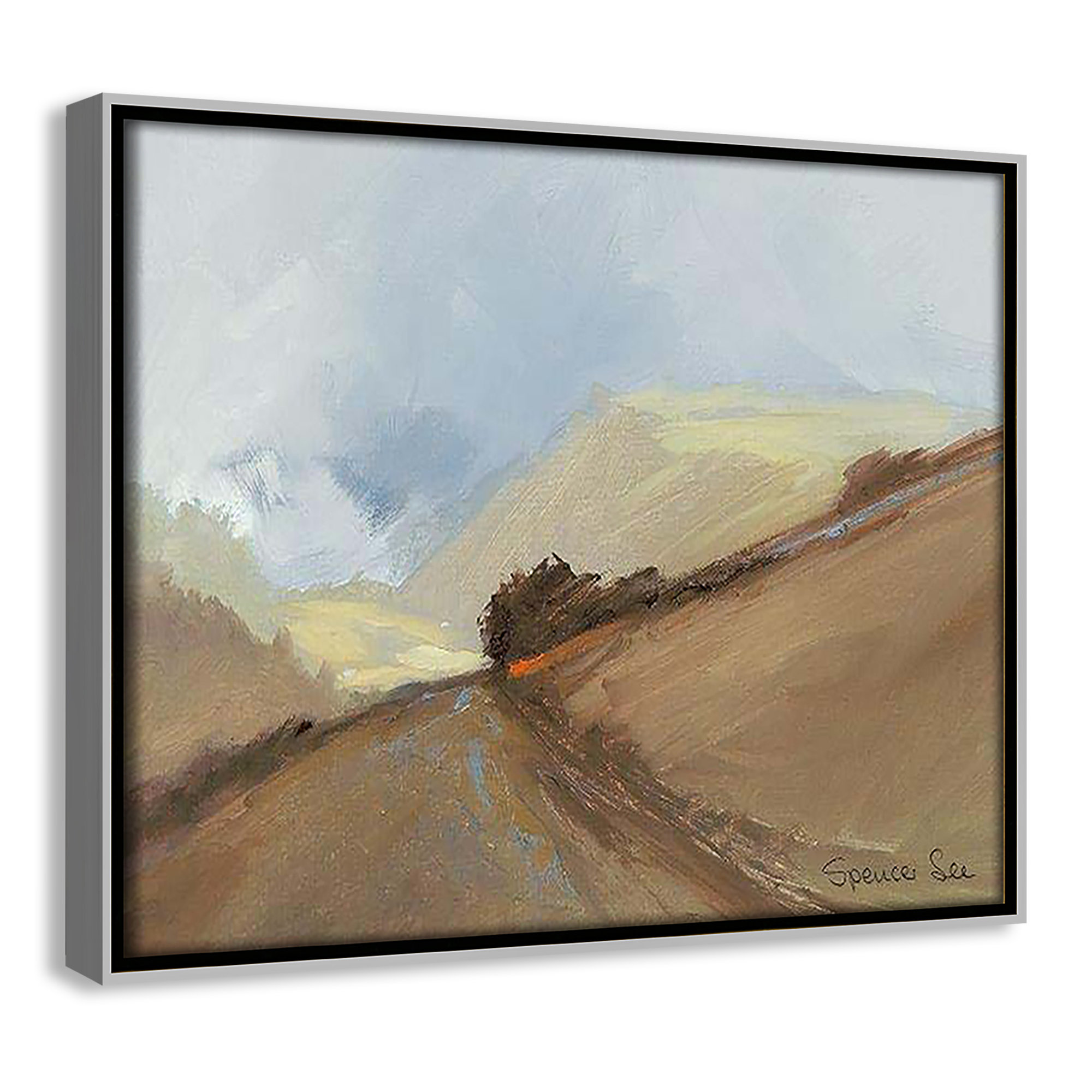 Heaven And Earth II by Spencer Lee, Silver Framed, 9.5'' H x 11.5'' W x 2'' D